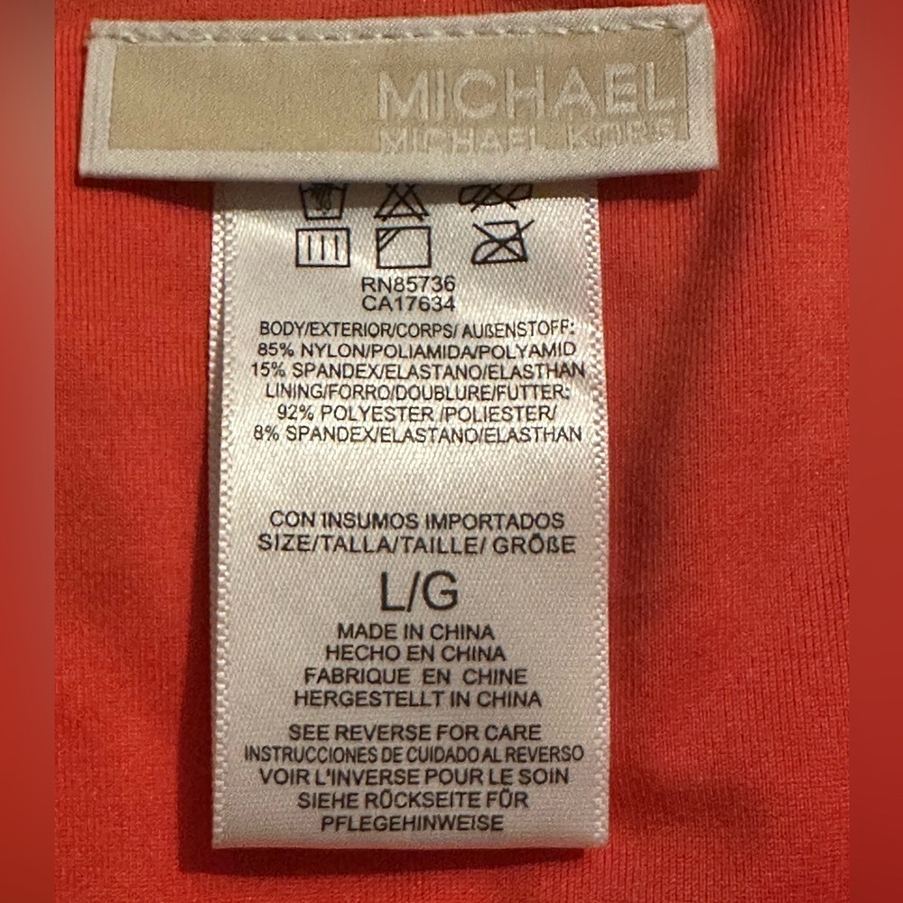 NWT Michael Kors Bright Stripe High Waist Bikini Bottom Ring Chain - Picture 10 of 12